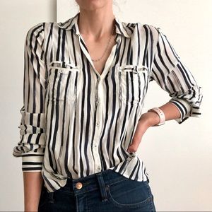 Anthropologie Maeve Size 4 striped blouse